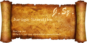 Juriga Szendike névjegykártya